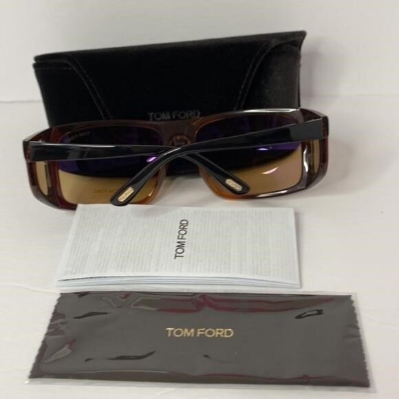 Authentic- New Tom Ford TF733 Brown Gino Sunglasses - Picture 10 of 14